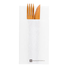 Luxenap Square White Paper Napkin - Air Laid, Kangaroo - 15 3/4