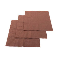Luxenap Square Brown Paper Napkin - Micropoint, 2-Ply - 15 1/2