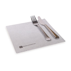 Luxenap Square Gray Paper Napkin - Micropoint, 2-Ply - 15 1/2
