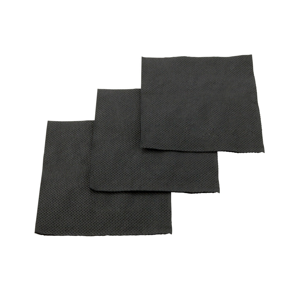 Luxenap Square Black Paper Cocktail Napkin - Micropoint, 2-Ply - 7 3/4" x 7 3/4" - 4800 count box