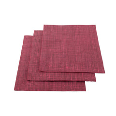 Luxenap Square Bordeaux Paper Napkin - Micropoint, 2-Ply, with Black Threads - 15 1/2