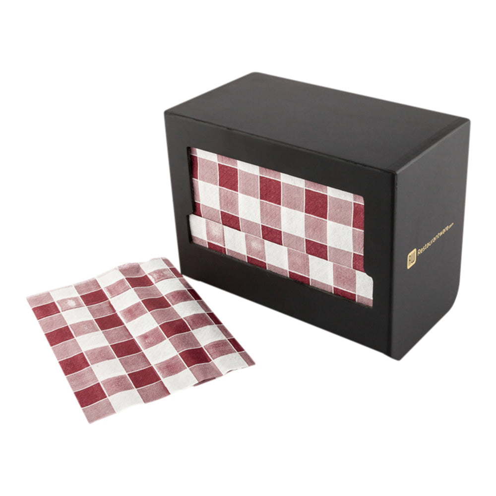 Nature Tek Rectangle Black Wood Napkin Dispenser - For Picnic Print Napkin - 7 1/2" x 4" x 5 3/4" - 1 count box