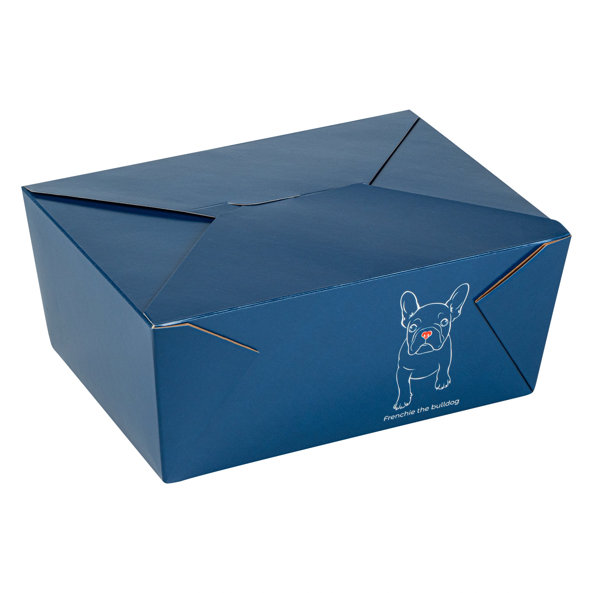 Bio Tek 98 oz Frenchie Paper #4 Bio Box Take Out Container - 8 1/2" x 6 1/4" x 3 1/2" - 50 count box