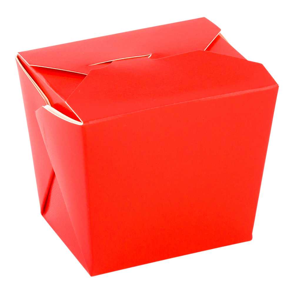 Bio Tek 8 oz Red Paper - 2 3/4'' x 2 1/4'' x 2 1/2'' - 50 count box