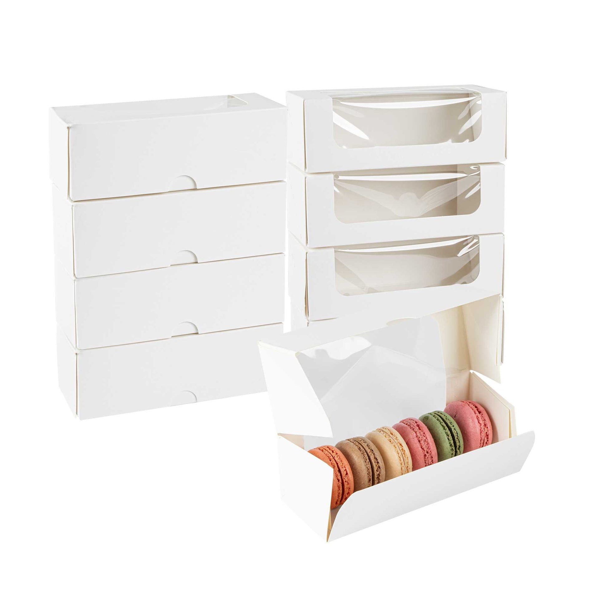 Cafe Vision 13 oz Rectangle White Paper Small Take Out Container - 6" x 2 1/2" x 2" - 200 count box