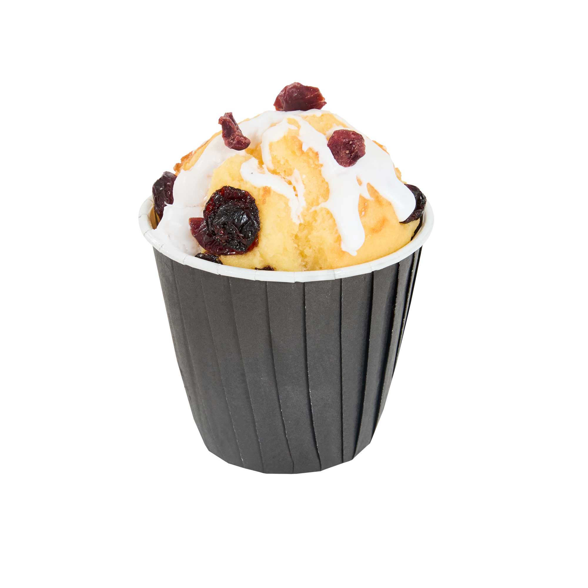 Panificio 4 oz Round Black Paper Tall Baking Cup - Pleated - 3" x 3" x 2 3/4" - 200 count box