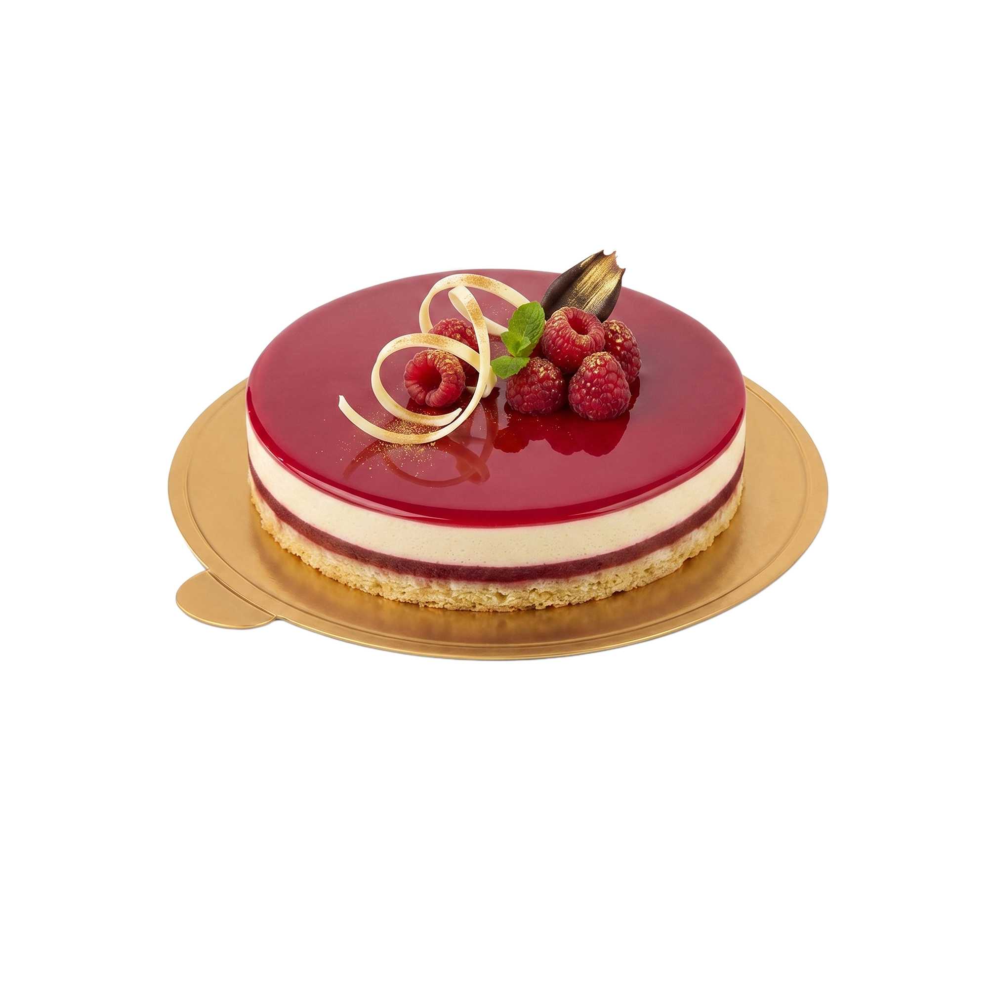 Pastry Tek Round Gold Paper SturdyServe Base - 3" x 3" - 200 count box