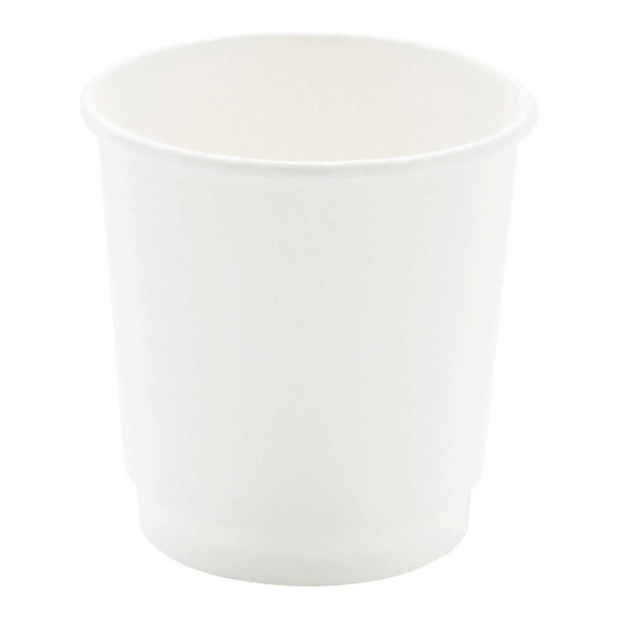 Restpresso 4 oz White Paper Coffee Cup - Double Wall - 2 1/2" x 2 1/2" x 2 1/4" - 500 count box
