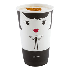 16 oz Madame Paper Coffee Cup - Double Wall - 3 1/2
