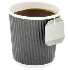 4 oz Gray Paper Coffee Cup - Ripple Wall - 2 1/2
