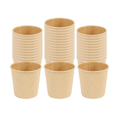 4 oz Kraft Paper Coffee Cup - Ripple Wall - 2 1/2