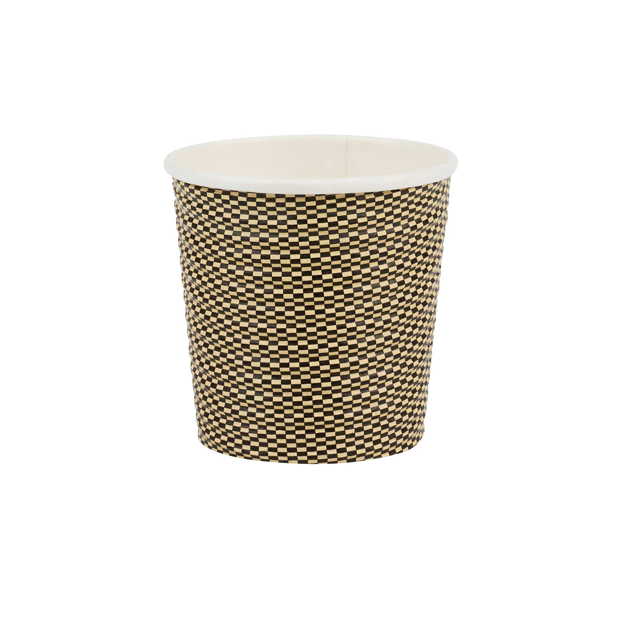 4 oz Kraft Paper Coffee Cup - Ripple Wall - 2 1/2" x 2 1/2" x 2 1/4" - 25 count box
