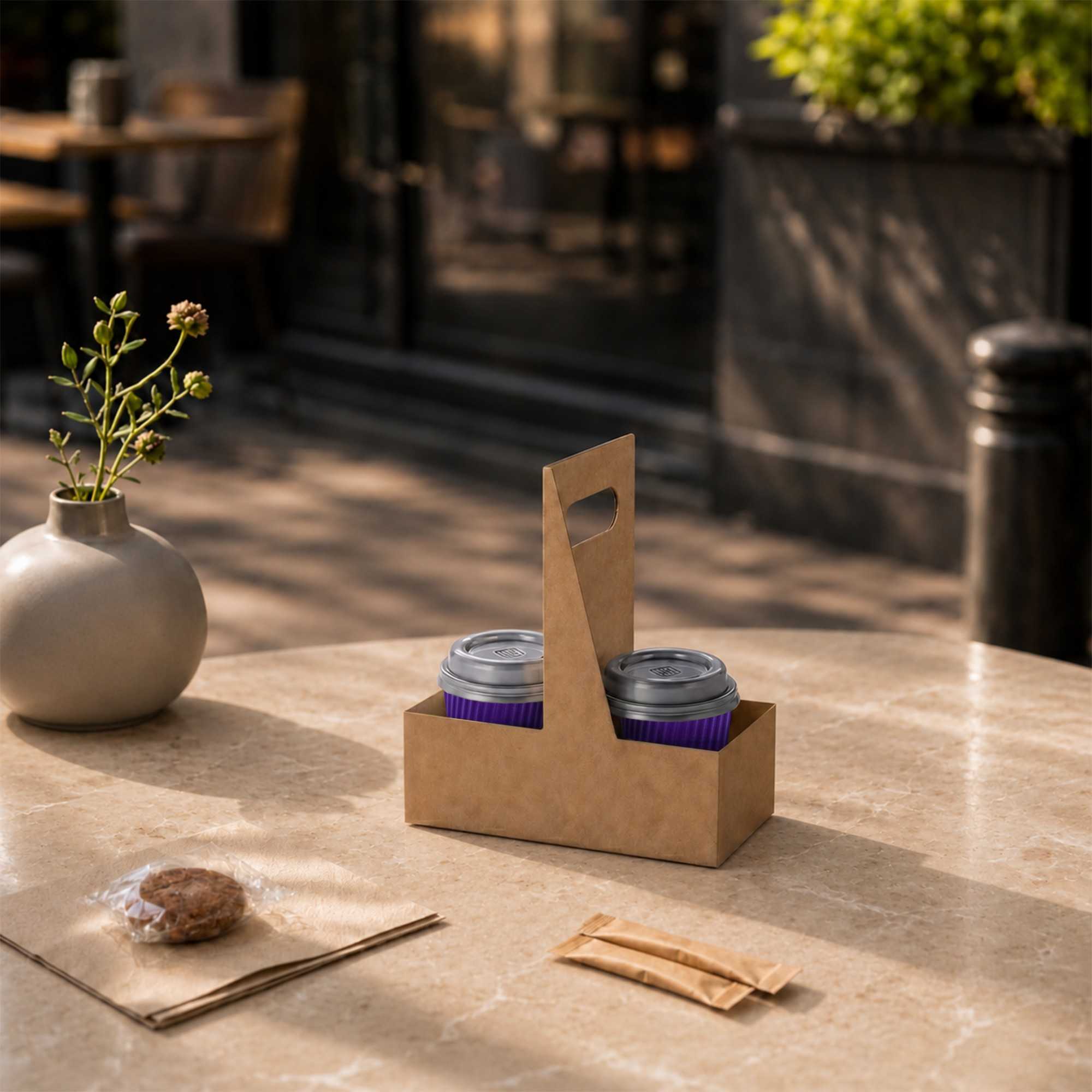 Restpresso 4 oz Royal Purple Paper Coffee Cup - Ripple Wall - 2 1/2" x 2 1/2" x 2 1/4" - 500 count box