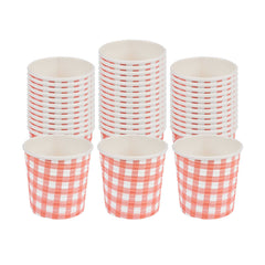 Restpresso 4 oz Picnic Print Paper Coffee Cup - Spiral Wall - 2 1/2