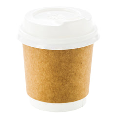 White Plastic Coffee Cup Lid - Fits 4 oz - 500 count box