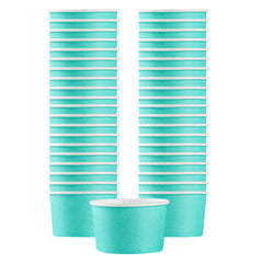 Coppetta 3 oz Round Turquoise Paper To Go Cup - 3