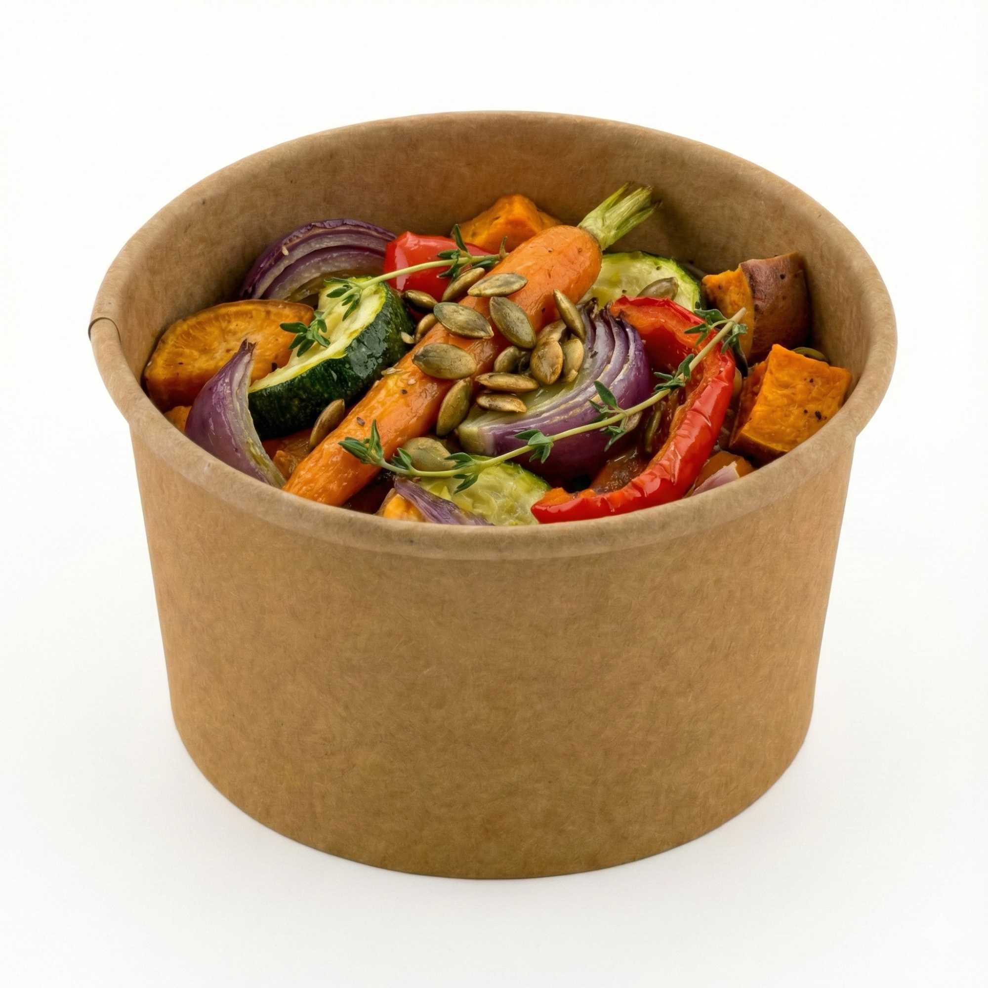 Coppetta 8 oz Round Kraft Paper To Go Cup - 3 3/4" x 3 3/4" x 2 1/4" - 200 count box