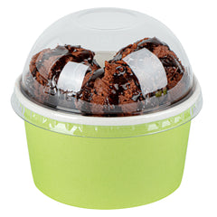 Coppetta Round Clear Plastic To Go Cup Dome Lid - Fits 8 oz - 200 count box