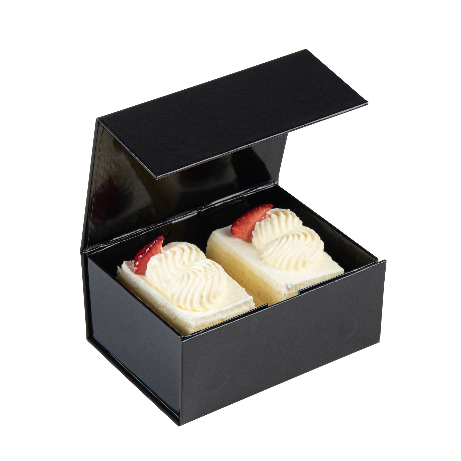 Cater Tek Rectangle Black Paper Extra Small Tic Tac Box - Magnetic - 5" x 4" x 2 1/2" - 10 count box