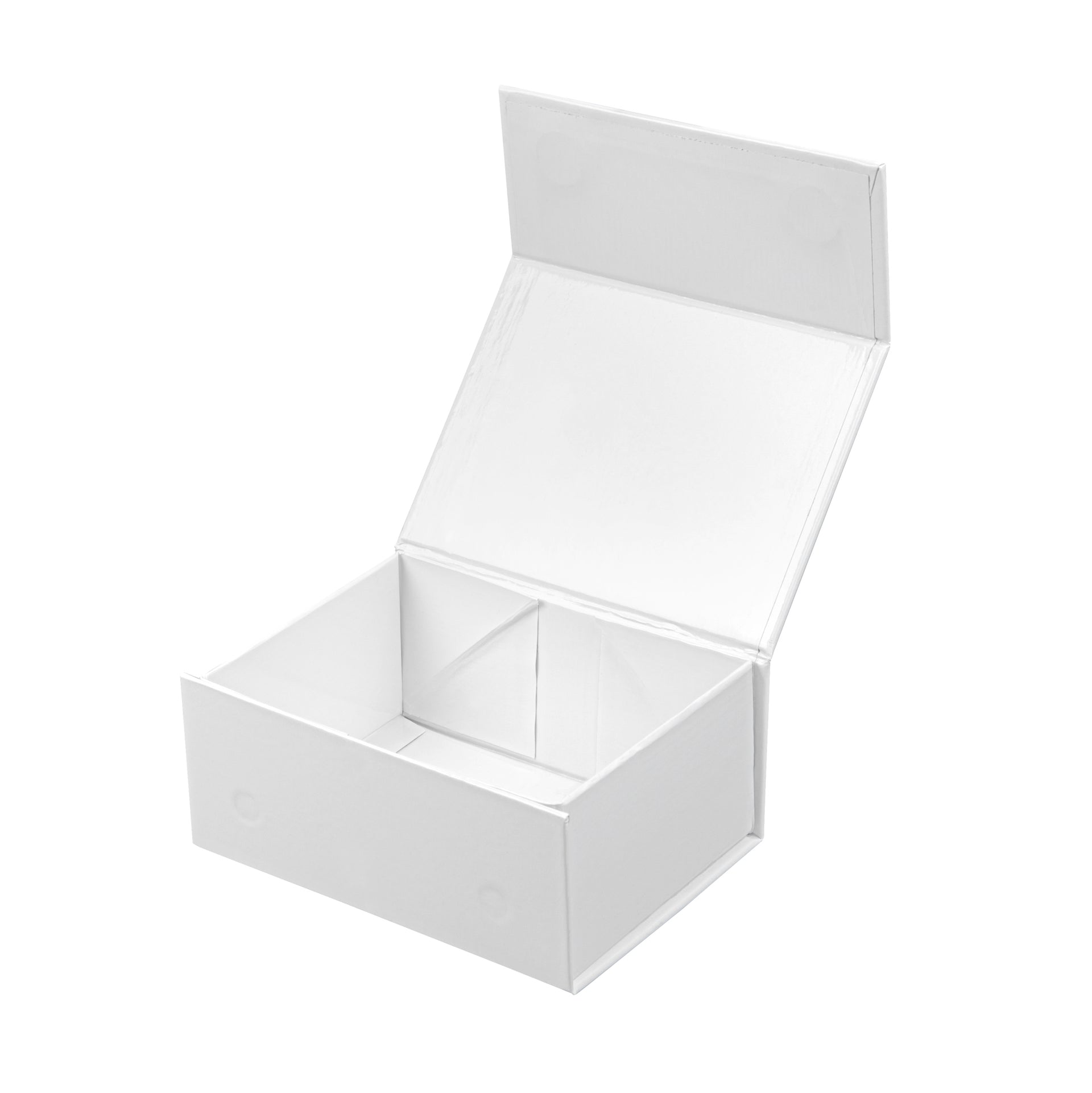 Cater Tek Rectangle White Paper Extra Small Tic Tac Box - Magnetic - 5" x 4" x 2 1/2" - 10 count box