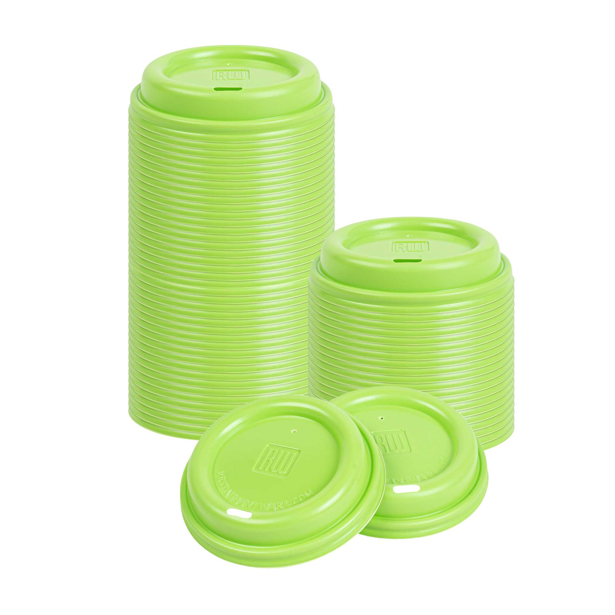 Restpresso Lime Green Plastic Coffee Cup Lid - Fits 8, 12, 16 and 20 oz - 500 count box