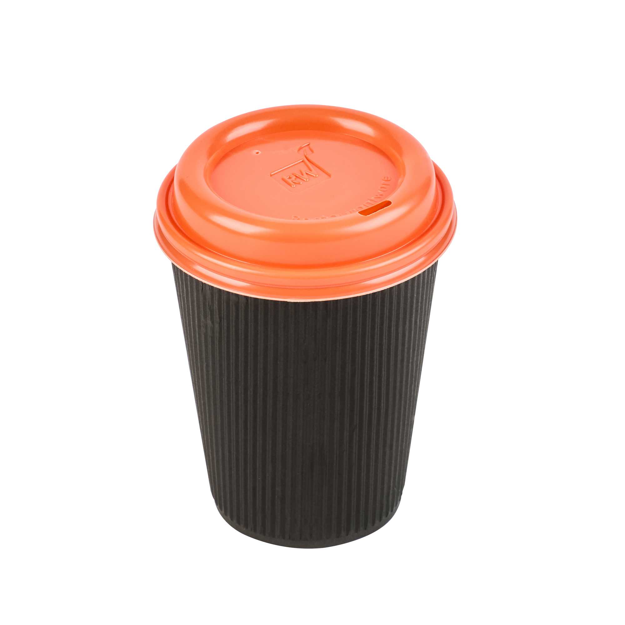 Restpresso Tangerine Orange Plastic Coffee Cup Lid - Fits 8, 12, 16 and 20 oz - 500 count box