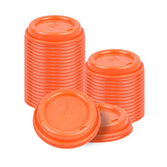 Restpresso Tangerine Orange Plastic Coffee Cup Lid - Fits 8, 12, 16 and 20 oz - 25 count box