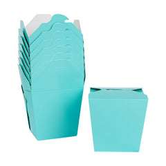 Bio Tek 26 oz Square Turquoise Paper Noodle Take Out Container - 4