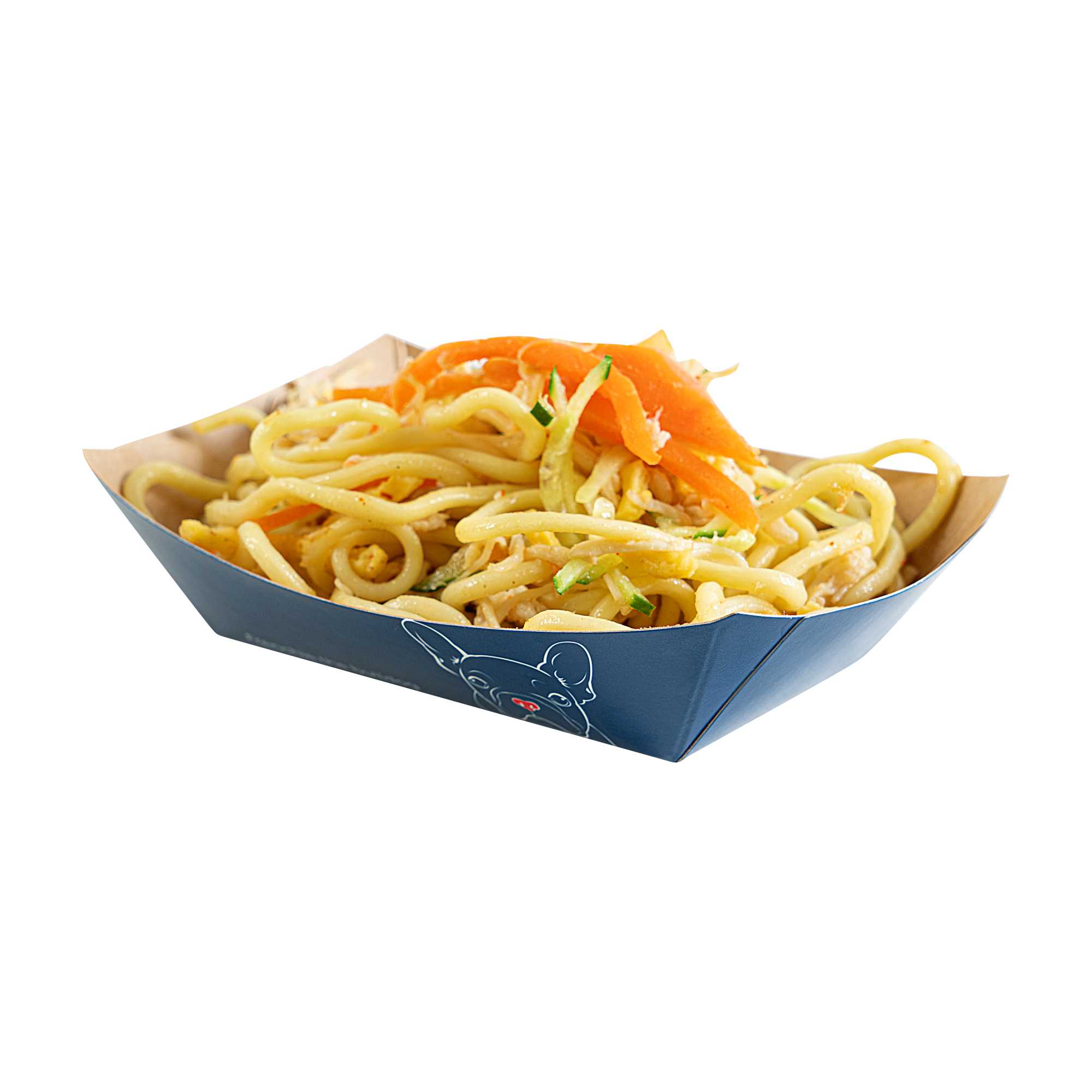 Bio Tek 4 oz Frenchie Paper #25 Food Tray / Boat - 3" x 2" x 1" - 50 count box