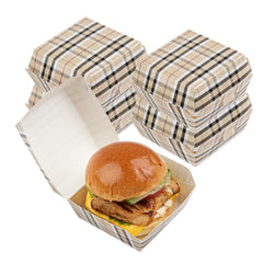 Plaid Paper Mini Burger Box - 2 3/4