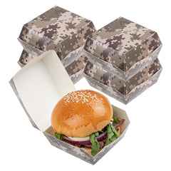 Camouflage Paper Mini Burger Box - 2 3/4