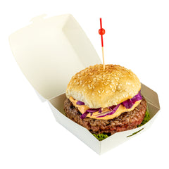 White Paper Mini Burger Box - 2 3/4