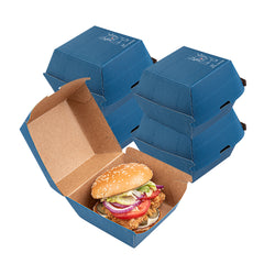 Bio Tek Frenchie Paper Burger Box - Ripple Wall - 4