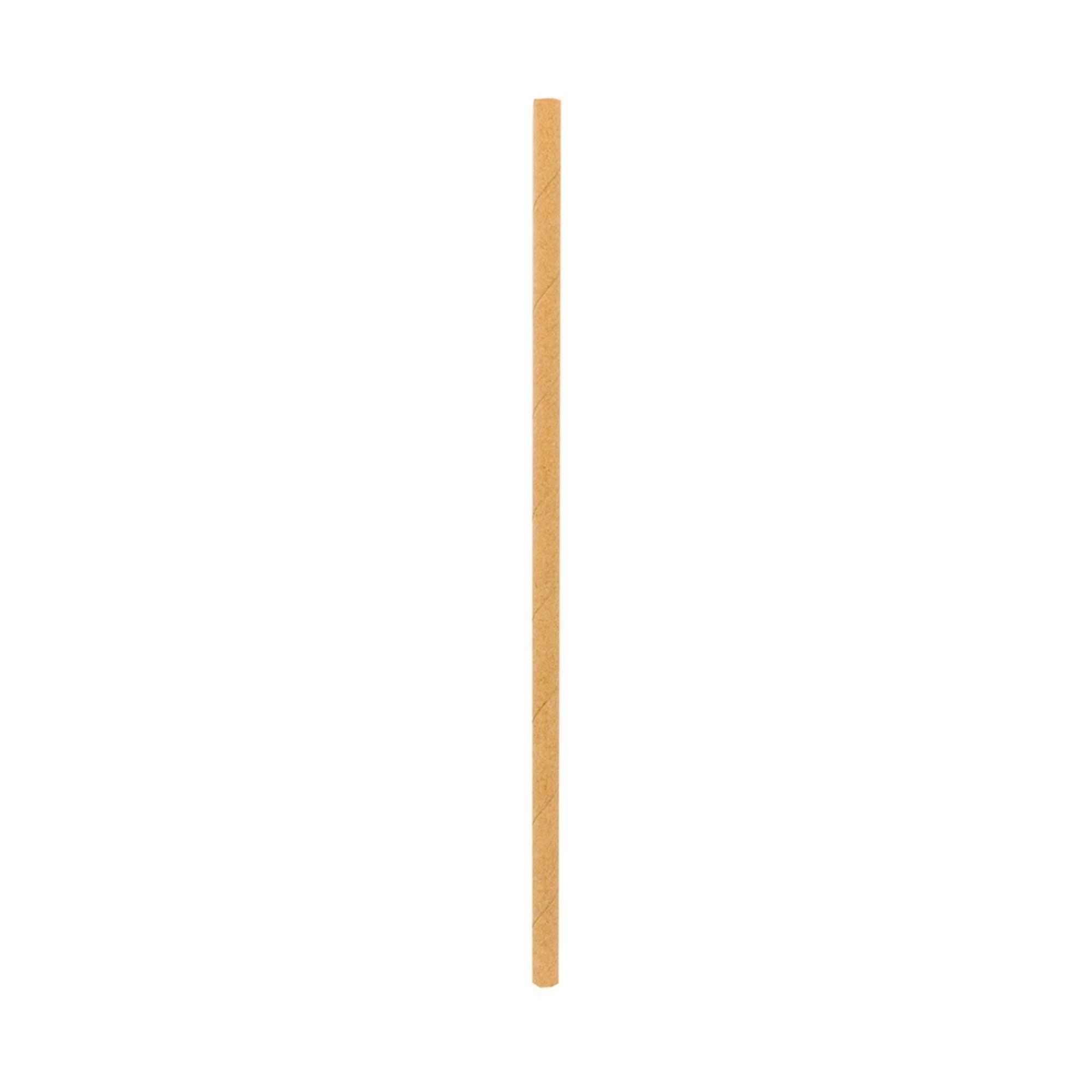 Bev Tek Kraft Paper Straw - Wrapped, Biodegradable, 6mm - 7 3/4" - 1000 count box