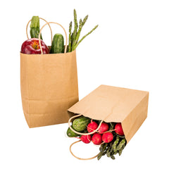 Saving Nature Kraft Paper Small Retail Bag - with Handles - 6