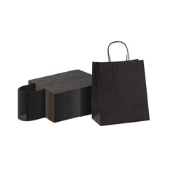 Saving Nature Black Paper Medium Retail Bag - with Handles - 10