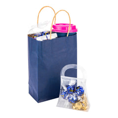 Saving Nature Dark Blue Paper Medium Retail Bag - with Handles - 10