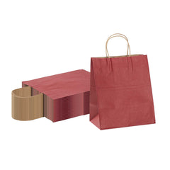 Saving Nature Red Paper Medium Retail Bag - with Handles - 10