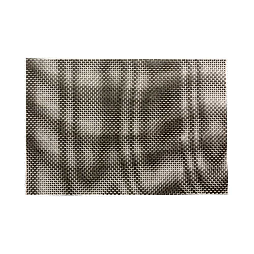 Amalfi Basketweave Cobblestone Vinyl Woven Placemat - 16" x 12" - 204 count box
