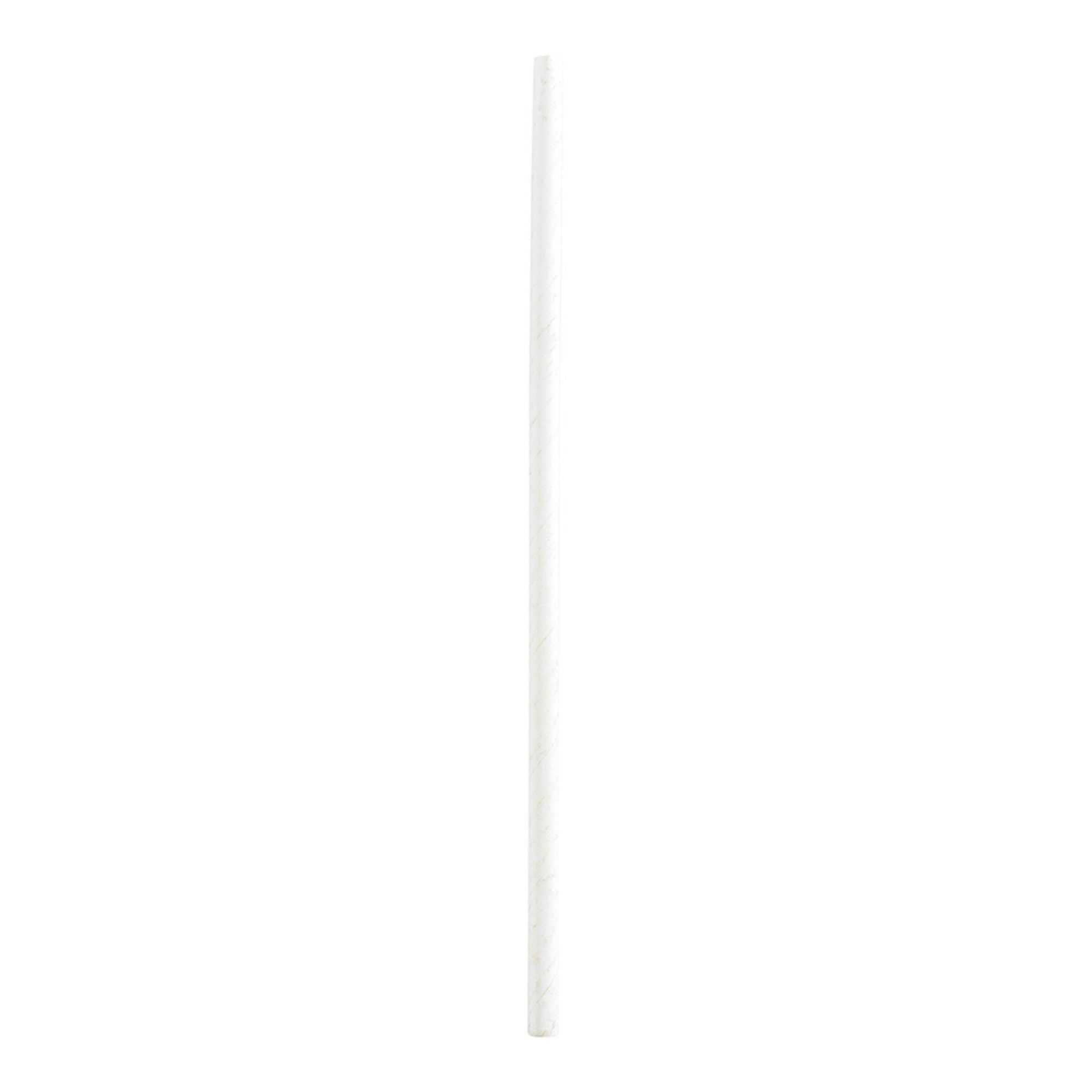 Bev Tek White Paper Straw - Biodegradable, 6mm - 7 3/4" - 1000 count box