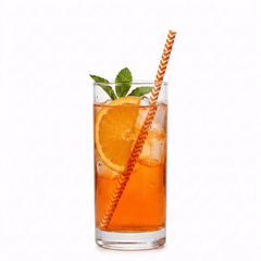 STRAWZY Orange Paper Straw - Zig Zags, Biodegradable, 6mm - 7 3/4