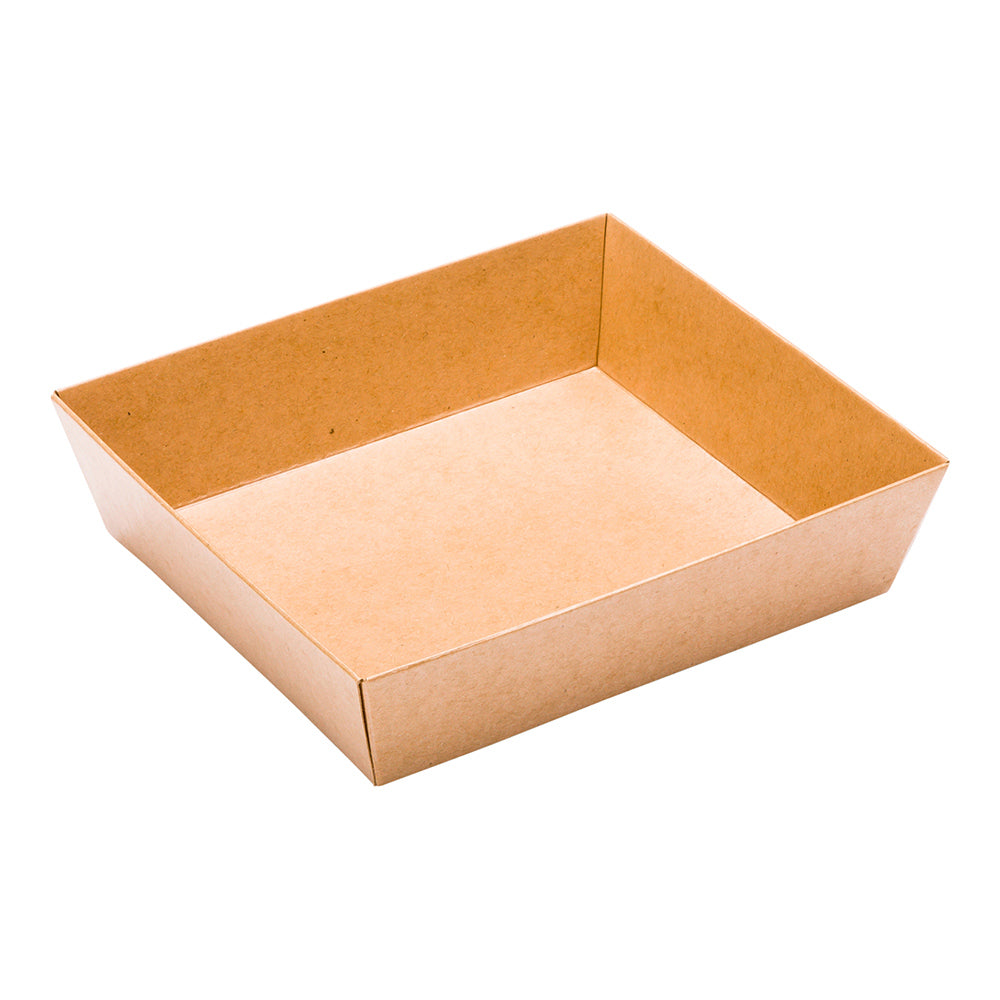 Matsuri Vision Kraft Paper Large Sushi Container - 5" x 4 1/2" x 1 1/2" - 100 count box