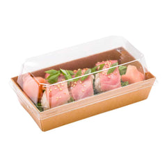 Matsuri Vision Clear Plastic Lid - Fits Medium Sushi Container - 500 count box