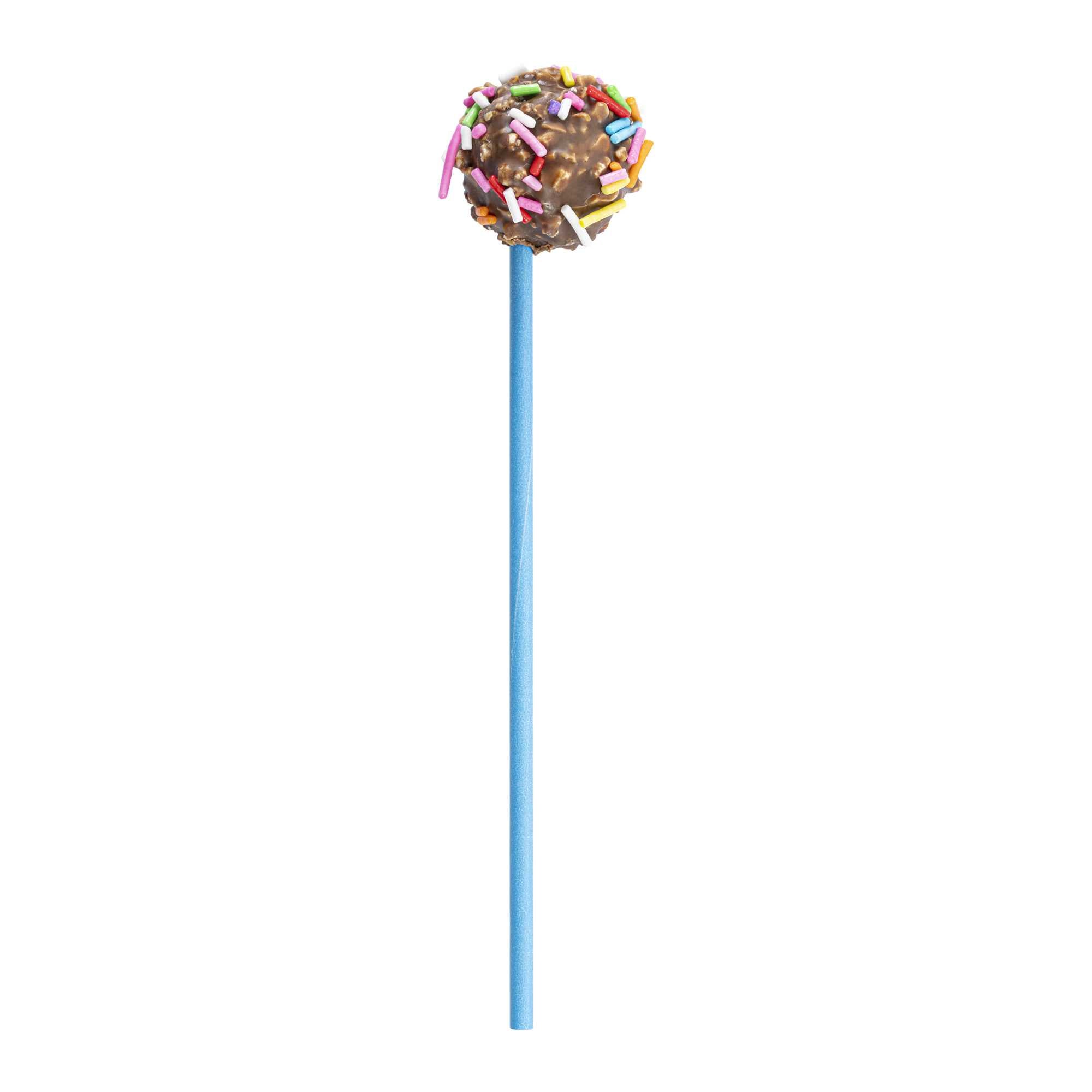 Restpresso Sky Blue Paper Cake Pop and Lollipop Stick - Biodegradable - 6" x 5/32" - 25 count box