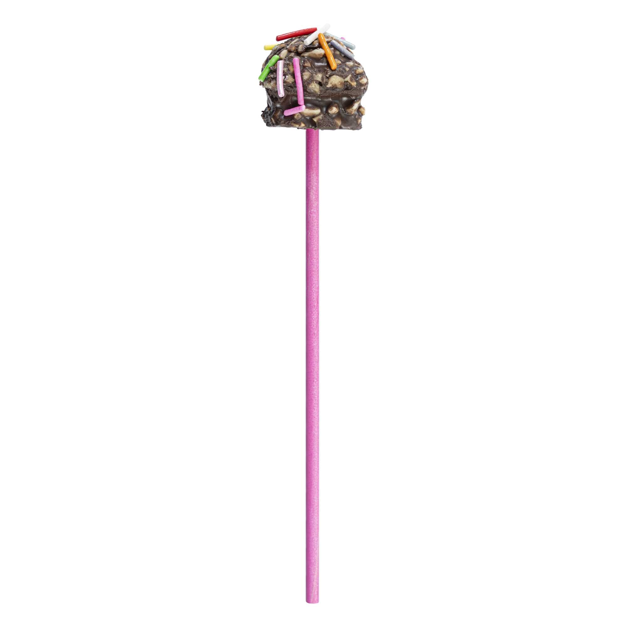 Restpresso Pink Paper Cake Pop and Lollipop Stick - Biodegradable - 6" x 5/32" - 100 count box