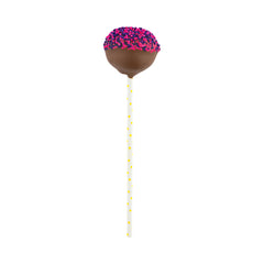 Yellow Paper Cake Pop and Lollipop Stick - Polka Dots, Biodegradable - 6