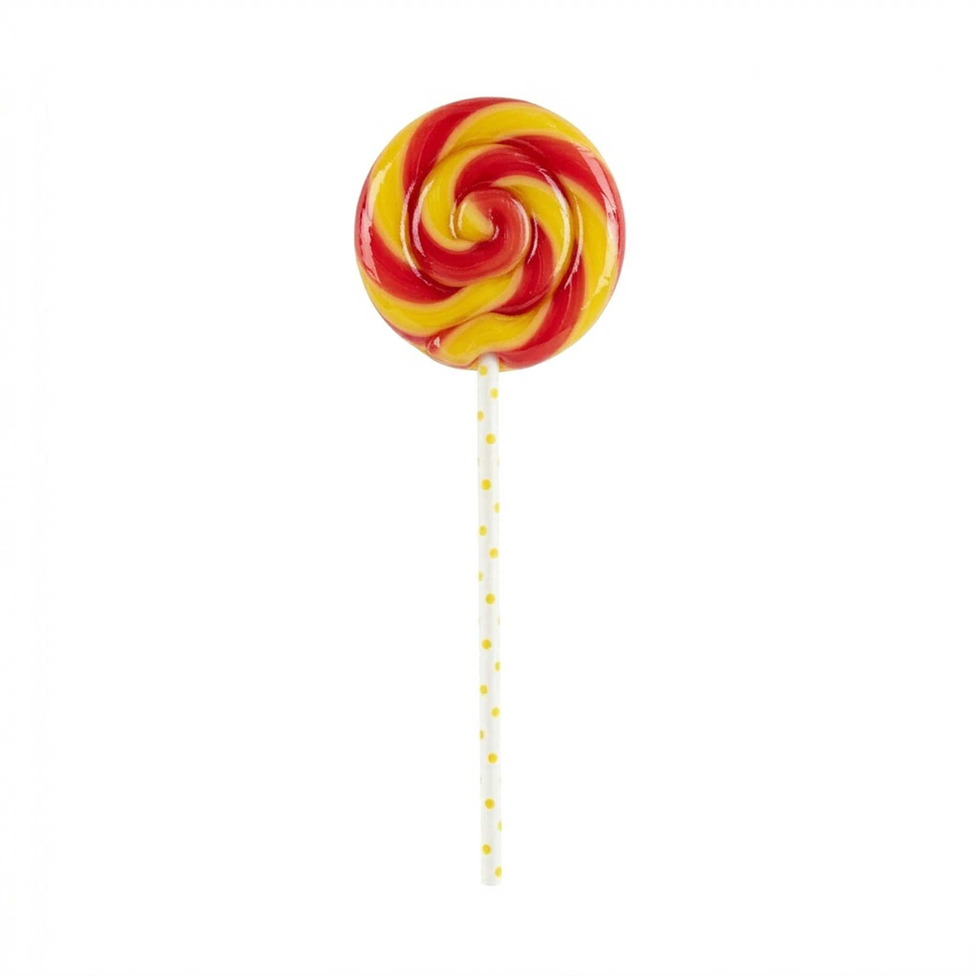 Pastry Tek Yellow Paper Cake Pop and Lollipop Stick - Polka Dots, Biodegradable - 6" x 5/32" - 25 count box