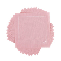 Luxenap Square Pink Cotton Cocktail Napkin - Organic, Disposable - 4 1/2