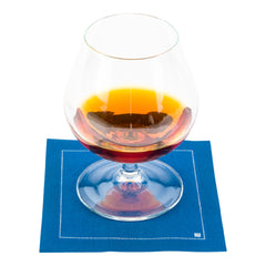 Luxenap Square Midnight Blue Cotton Cocktail Napkin - Organic, Disposable - 4 1/2