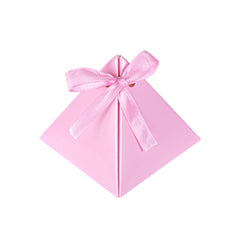 Pastry Tek Pink Pyramid Paper Candy and Gift Box - 3